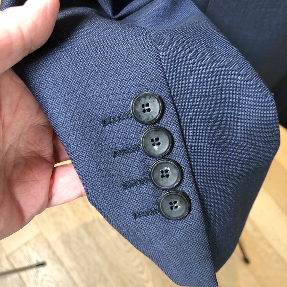 KENZO Men's Slim Fit Suit, Med Blue Size Euro 50 (US size 40) - Picture 6 of 13